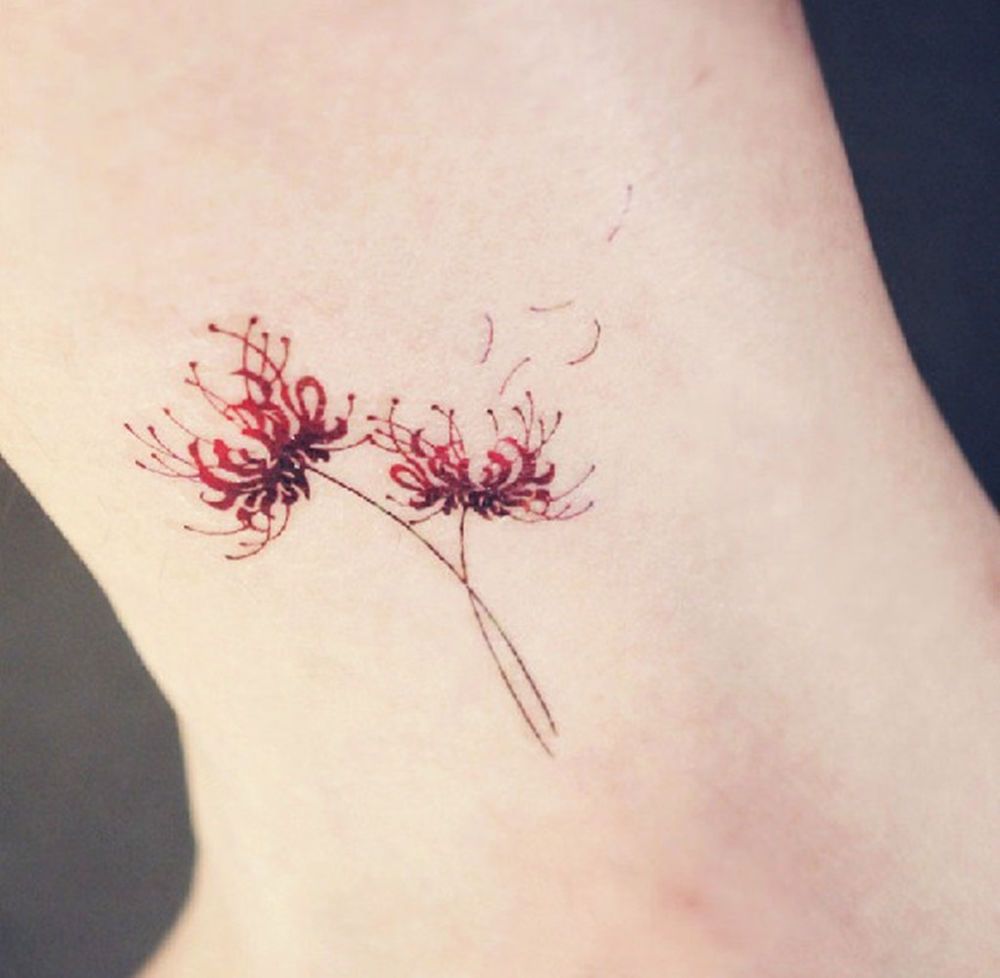 20 hình xăm hoa bỉ ngạn ở vai tay lưng chân đẹp cho nữ  METAvn